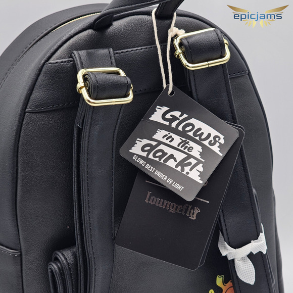 Loungefly Disney Alice In Wonderland Cameo Floral Black Mini Backpack Bag New - Picture 8 of 9